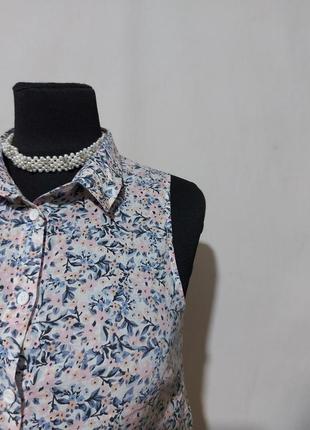 Блуза в цветах из тончайшего хлопка3 фото