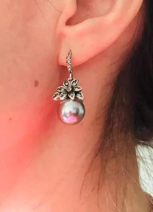 Серьги серёжки сережки подвеска висюльки камни жемчуг кольца цветы