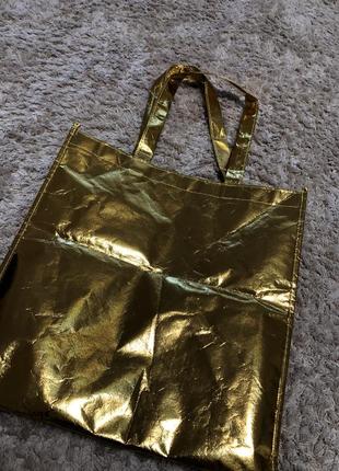 Золотиста сумка, пакет, торба2 фото