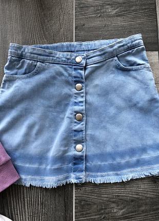 Джинсовая юбка на пуговицах h&m