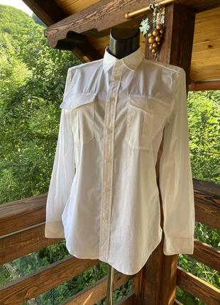 Фірмова стильна якісна натуральна котонові блуза сорочка2 фото