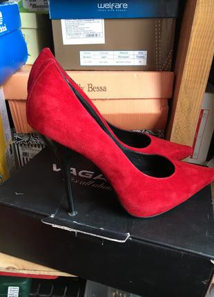 Замшевые красные туфли corso como2 фото