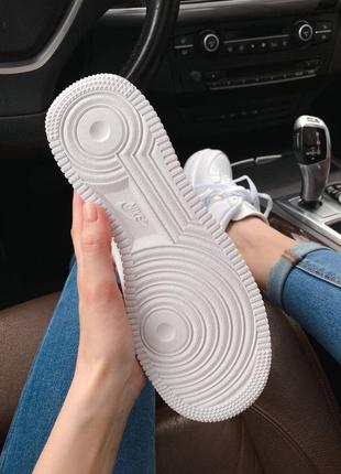 Nike air force 1 low 🆕женсике білі шкіряні кеди-кросівки найк аір форс🆕райдужні8 фото