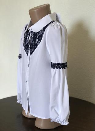 Шкільна форма,блузка з мереживом діва 603 5
