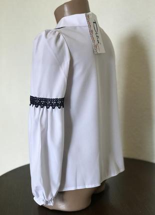 Шкільна форма,блузка з мереживом діва 603 7