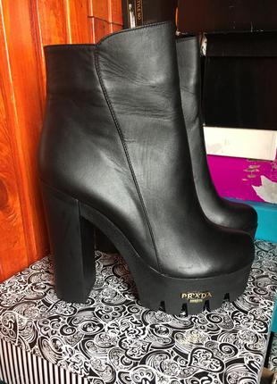 Ботильоны ботинки кожа