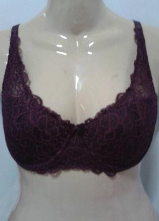 Пурпурный кружевной бюстгальтер pretty polly 75d