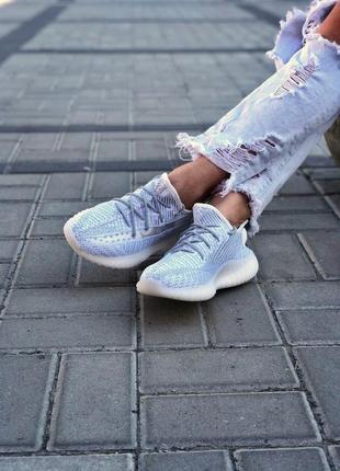 Жіночі кросівки adidas yeezy boost 350 v2 static white reflective (повний рефлектив)8 фото