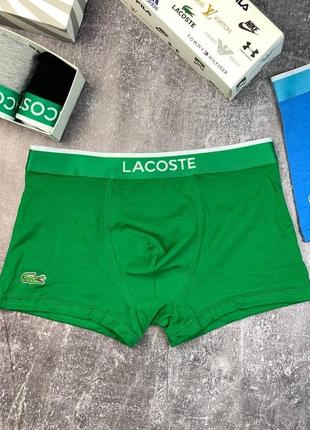 Набор мужских трусов lacoste комплект нижнего белья 5 штук в упаковке7 фото