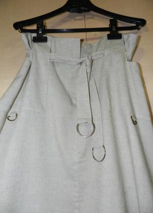 Льняная юбка миди2 фото