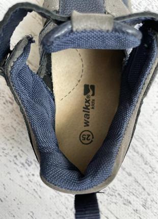 Крутые кроссовки летние сандали кожа+кожзам walkx размер 25(16см стелька)5 фото