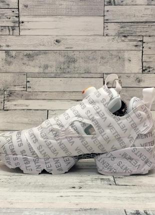 Reebok instapump fury vetements logo/white	 кроссовки женские2 фото