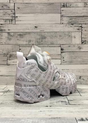 Reebok instapump fury vetements logo/white кросівки жіночі