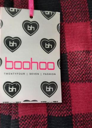 Штаны лосины леггинсы в клетку boohoo 
высокая посадка
тянутся, пояс на резинке4 фото