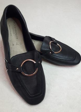 Лоферы туфли кожаные accessorize