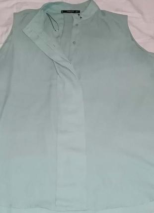 Блуза мятного цвета mango1 фото