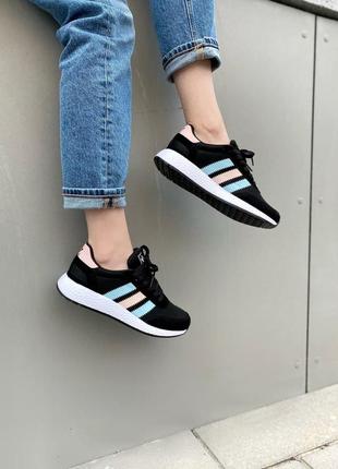Adidas iniki 😍 новинка 😍 женские шикарные кроссовки адидас летние черные5 фото