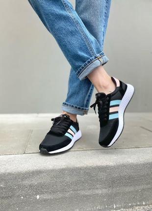 Adidas iniki 😍 новинка 😍 женские шикарные кроссовки адидас летние черные8 фото