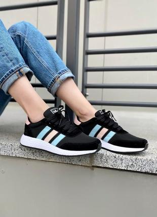 Adidas iniki 😍 новинка 😍 женские шикарные кроссовки адидас летние черные9 фото