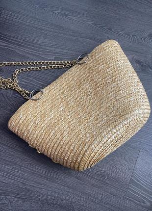 Пляжная плетенная сумка
