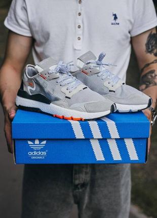 Чоловічі кросівки adidas nite jogger grey orange