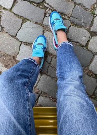 Женские кроссовки adidas falcon blue8 фото