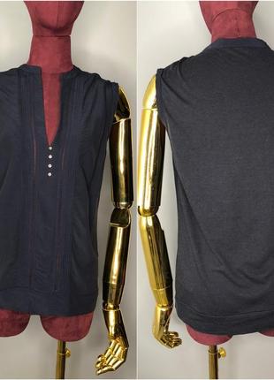Massimo dutti летняя блуза без рукавов безрукавка топ rundholz owens синяя футболка рубашка5 фото