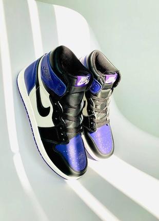 Кросівки унісекс air jordan 1 violet демісезонні