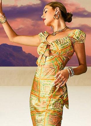 Мега-изящное платье платье из новой коллекции asos design! сатин+цветы!3 фото