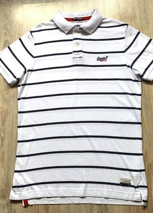 Мужская хлопковая поло футболка superdry