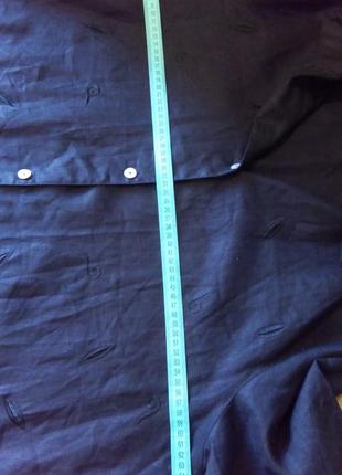 Льон чорна блузка сорочка туніка великий розмір.8 фото