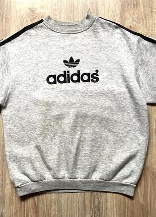 Мужской винтажный свитер центр лого adidas 1970