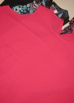 Яскрава легка блузка туніка new look, 18uk/46eurо/14us, км0970 відкриті плечі виріз великий розмір4 фото