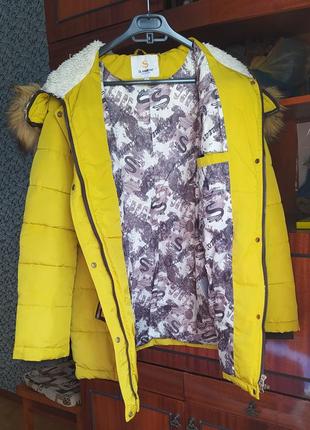 Женская куртка парка olanmear лимонная