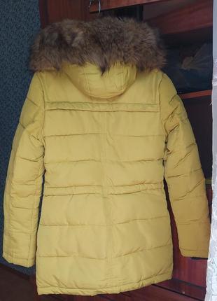 Женская куртка парка olanmear лимонная3 фото