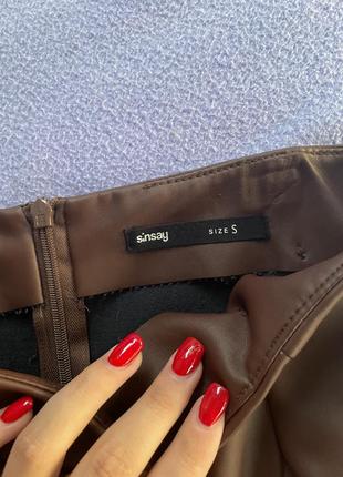 Кожаная юбка sinsay2 фото