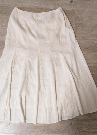 Стильная льняная юбка marks spenser1 фото