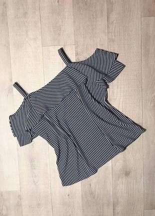 Стильная блуза в полосочку1 фото
