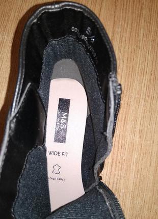 Кожаные ботинки m&s collection деми полусапожки