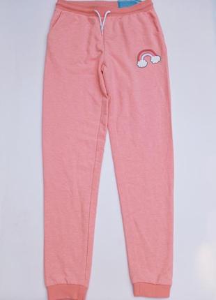 Pepperts. джоггеры, спортивные штаны двунитка. 158 - 164 размер. розовые.4 фото
