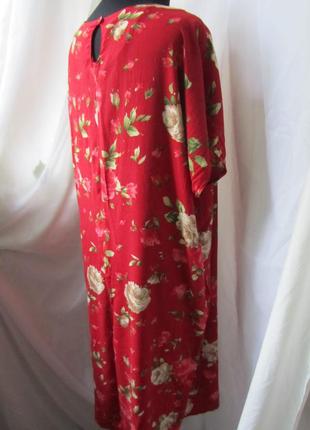 Платье туника розы вискоза хлопок4 фото