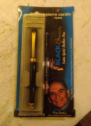 Pierre cardin black beauty roller pen ручка ролер1 фото