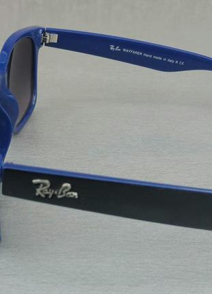 Ray ban wayfarer окуляри унісекс сонцезахисні чорно сині з градієнтом4 фото