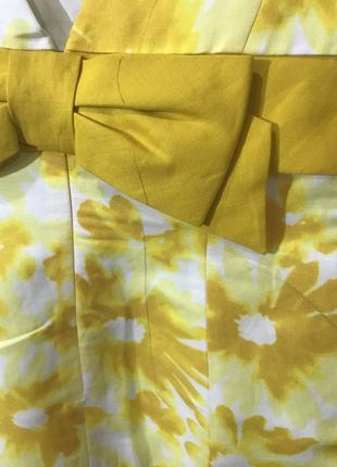 Платье хлопок жёлтое luisa spagnoli6 фото