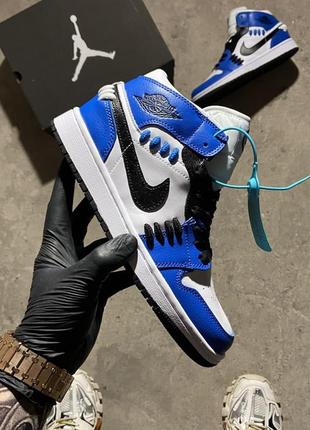 Женские кроссовки nike air jordan gives 1 blue Crafted 36-37-38-39-40