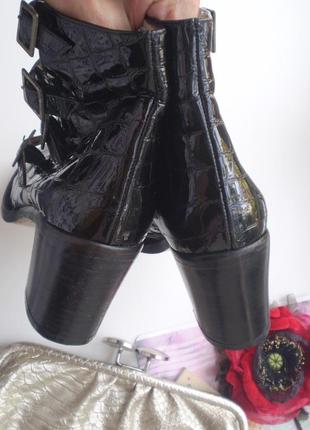 Женские лаковые туфли-ботинки lello bacio  италия 37р. кожаные6 фото