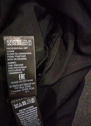 Класичний велюровий блузон (плаття) m&s чорний розм.8/388 фото