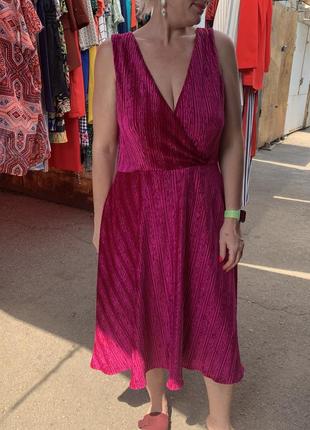 Сарафан фуксія,сукня міді,яскрава сукня,рожева сукня