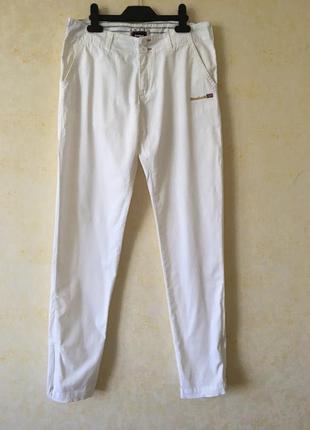 Натуральные хлопковые штаны reebok, белые брюки штаны чинос, зауженные штаны кэжуал1 фото