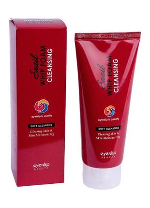 Пінка для вмивання з муцином равлики eyenlip snail whip cleansing foam1 фото